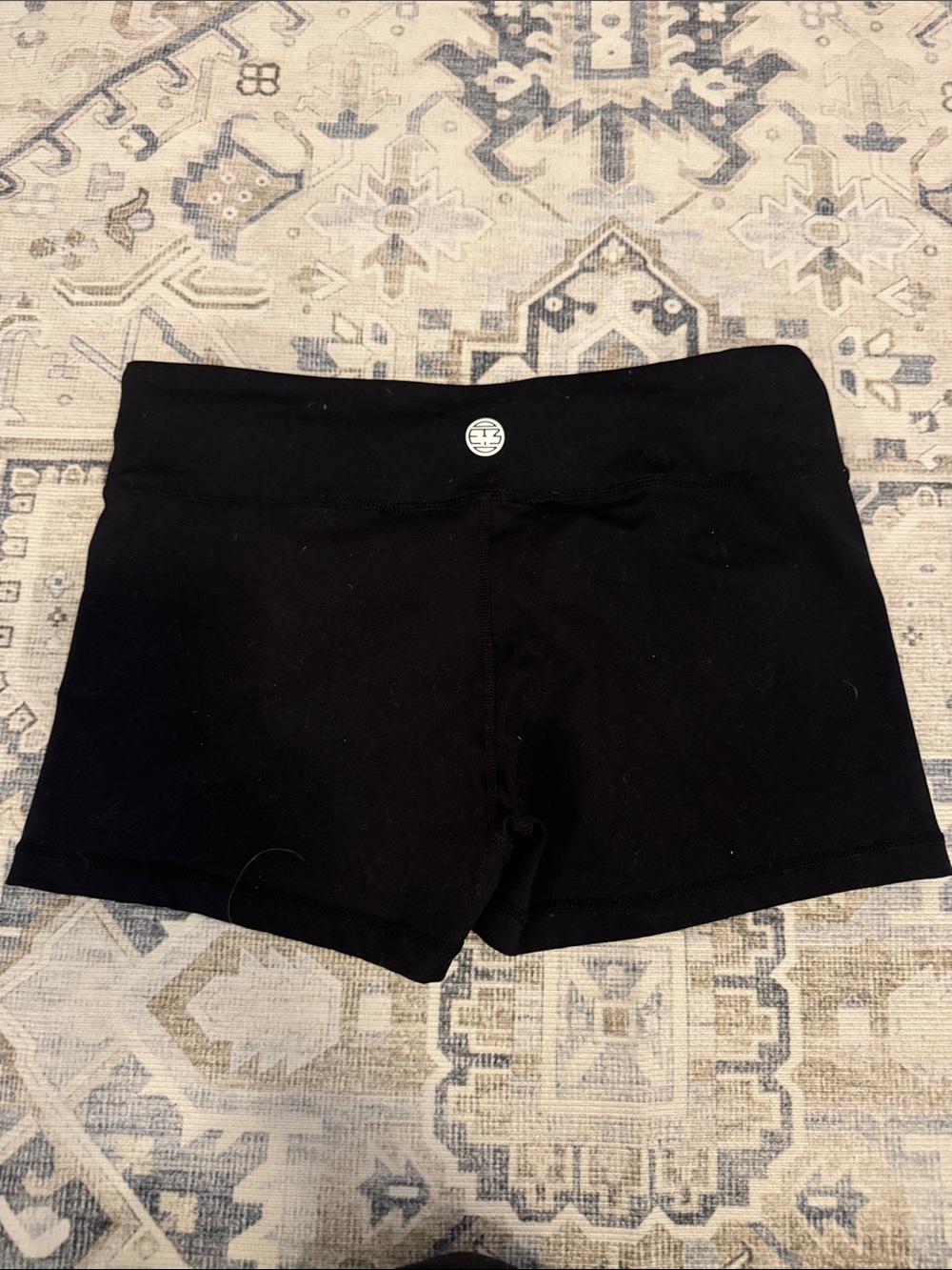IAB MFG Black High Rise Athletic Workout Shorts Size Large 10 - Picture 3 of 3